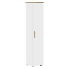 Высокий шкаф с глухой дверью колонна FORTA Белый-Дуб Гамильтон  FHC 40.1 (L/R) (399х404х1965) в Якутске