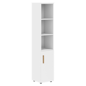 Высокий шкаф с глухой малой дверью  правой FORTA Белый FHC 40.5 (R) (399х404х1965) в Якутске
