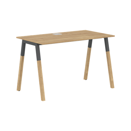Письменный стол FORTA Дуб Гамильтон-Черный графит-Бук FST 1167 (1180х670х733) в Якутске - изображение