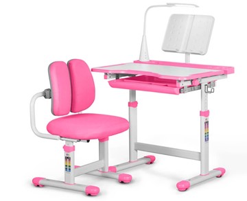 Комплект из растущего стола и кресла Mealux EVO BD-23 Pink в Якутске