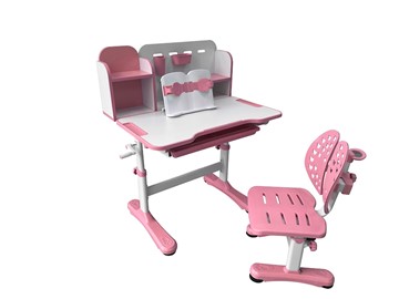 Растущий стол и стул Vivo Pink FUNDESK в Якутске - предосмотр