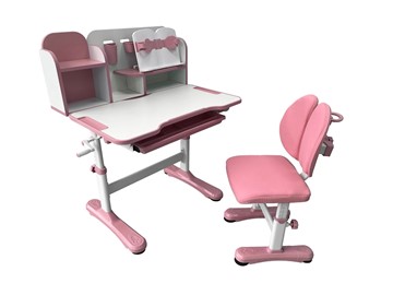 Растущий стол и стул Vivo Pink FUNDESK в Якутске - предосмотр 4